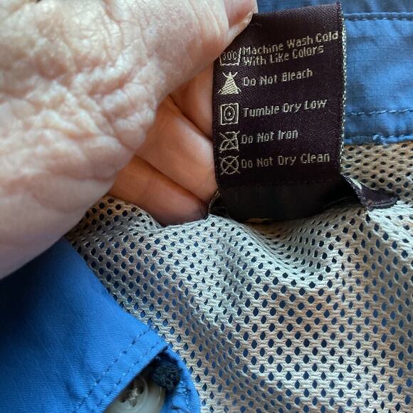 gravel Gear Blue Long Sleeve Button Fishing Hiking Vented Back & Sides Shirt XL - Picture 5 of 7